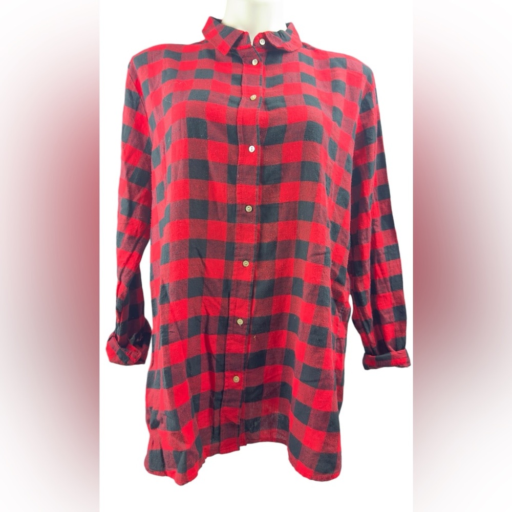 H&M Button Down Plaid Top